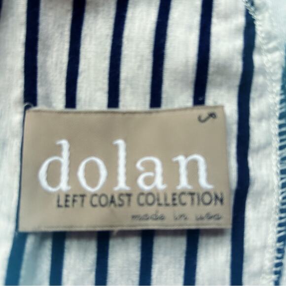 Anthropologie Dolan Nautical Gray Navy Blue Striped Blazer Jacket Size Small - Picture 5 of 8